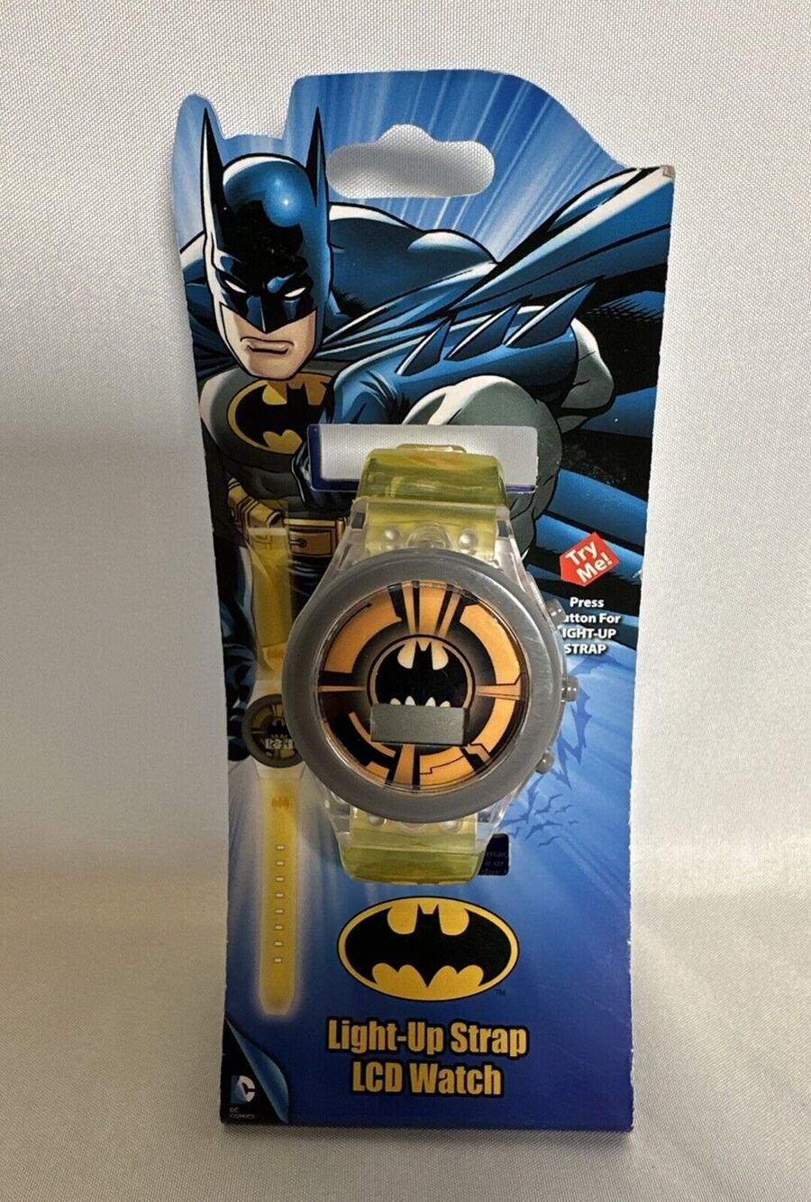 NEW Batman Children's Light Up Strap LCD Watch DC Comics